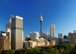 Bird's Eye View To Hyde Park And Skytower Sydney NSW Australia