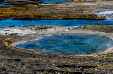 Wall Mural - FLOOD GEYSER, Yellowstone National Park.