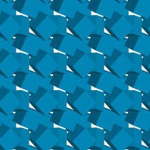 An Abstract Seamless 3d Blue Block Pattern Background.