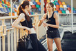 © hetmanstock2 - Beautiful girls at the stadium. Sports girl in a sportswear. Frends training