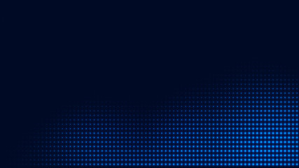 Wall Mural - dot blue pattern screen led light gradient texture background. abstract technology big data digital 