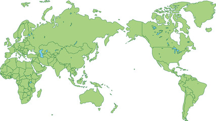  世界地図_各国ごとに色を変えられます