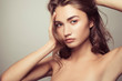 © alesgon - Portrait of a beautiful girl with natural makeup. Beauty style shot. Clean skin and hair. Close up.