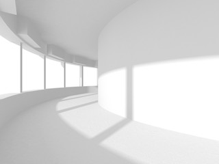 Futuristic White Architecture Design Background