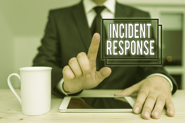 Poster - text sign showing incident response. business photo text addressing and analysing the aftermath of a