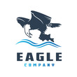 the eagle logo design preys on fish