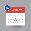 © bagotaj - Colorful Tax Day Reminder Concept - 3D Calendar Design Template - USA Tax Deadline, Due Date for Federal Income Tax Returns: 15 April 2020