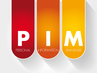 Poster - pim - personal information manager acronym, business concept background