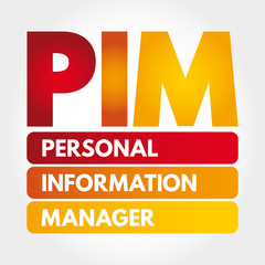 Poster - pim - personal information manager acronym, business concept background