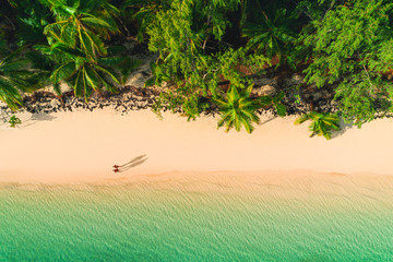 Sticker - Aerial view of tropical beach, Dominican Republic