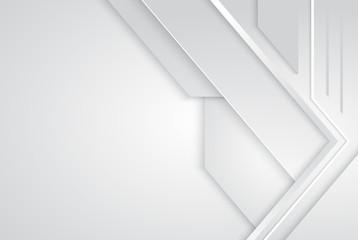 Leinwandbilder - White and grey background vector overlap dimension. Vector illustration business style