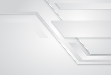 Leinwandbilder - White and grey background vector overlap dimension. Vector illustration business style