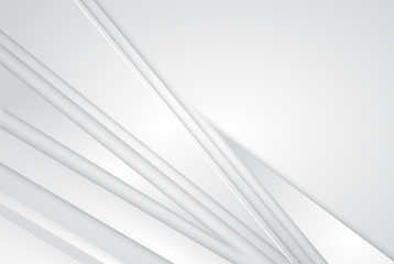 Leinwandbilder - White and grey background vector overlap dimension. Vector illustration business style
