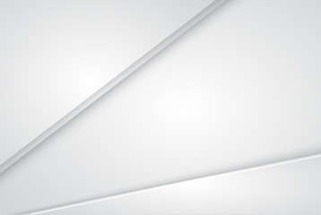 Leinwandbilder - White and grey background vector overlap dimension. Vector illustration business style