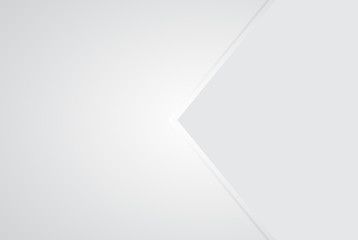 Leinwandbilder - Abstract white and grey tech geometric modern vector background on white space for text and message artwork design Illustration. Creative graphic template. Business style.
