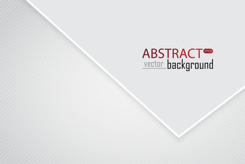 Leinwandbilder - Abstract white and grey tech geometric modern vector background on white space for text and message artwork design Illustration. Creative graphic template. Business style.