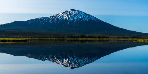 Wall Mural - Mountain Reflections - Mt Bachelor - Oregon