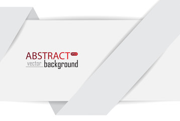 Leinwandbilder - White and grey background vector overlap dimension. Vector illustration business style