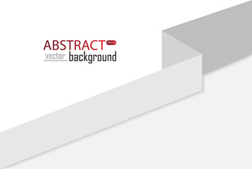 Leinwandbilder - White and grey background vector overlap dimension. Vector illustration business style