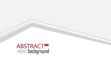 Leinwandbilder - Abstract white and grey tech geometric modern vector background on white space for text and message artwork design Illustration. Creative graphic template. Business style.