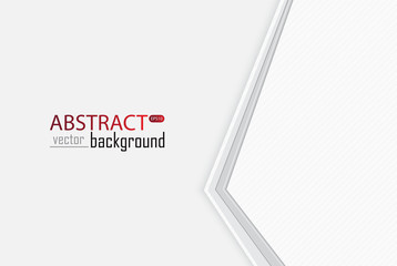 Leinwandbilder - Abstract white and grey tech geometric modern vector background on white space for text and message artwork design Illustration. Creative graphic template. Business style.