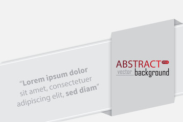 Leinwandbilder - White and grey background vector overlap dimension. Vector illustration business style
