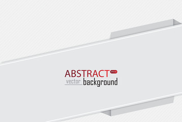 Leinwandbilder - White and grey background vector overlap dimension. Vector illustration business style