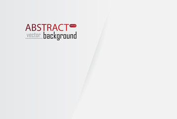 Leinwandbilder - White and grey background vector overlap dimension. Vector illustration business style