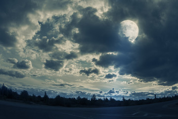 Wall Mural - dramatic sky and clouds