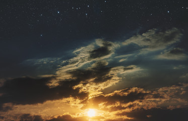 Wall Mural - night sky with stars