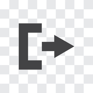 Logout vector icon, simple sign for web site and mobile app.