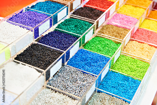 Cuadros en Lienzo Colorful plastic granular polymer