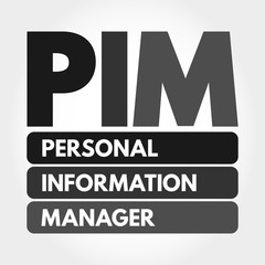 Poster - pim - personal information manager acronym, business concept background