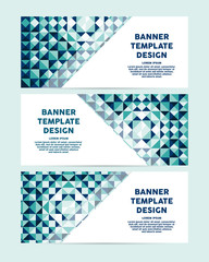 Wall Mural - vector abstract banner design template. abstract geometric web design banner template with triangles