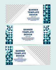 Wall Mural - vector abstract banner design template. abstract geometric web design banner template with triangles
