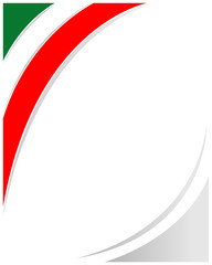 Wall Mural - Italian flag corner frame background with empty space for your text vector design template.