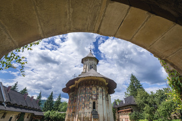 Canvas Print - Church of Moldovita Ortohodox monastery in Vatra Moldovitei, Romania