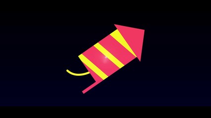 Poster - fireworks in highlight and glow effect mp4 video on dark background