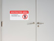 Restricted Area sign indoor Building Do not enter signage sticker