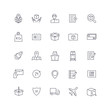 © denisgorelkin - Line icons set. Delivery pack. Vector illustration
