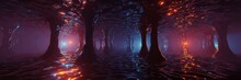 Sci Fi Futuristic Fantasy Strange Alien Structure, 3D Rendering