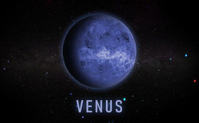 Wall Mural - the venus planet in the space, galaxy science creative art background elements of this image furnish