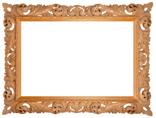 Hand-made Raw Picture Frame Isolated