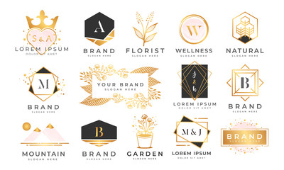 Wall Mural - Feminine logo collections template premium vector