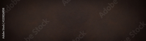 Cuadros en Lienzo Dark brown chocolate rustic leather texture - Background banner panorama