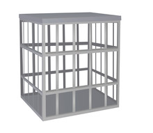 Cage Metal Bars. Vector Illustration