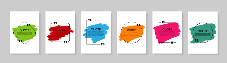 Poster - Inspirational quote for your opportunities. Speech bubbles with quote marks. Vector illustration