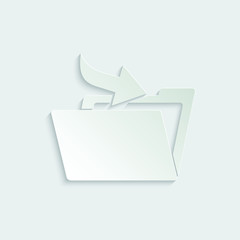 Poster - paper folder icon -  vector