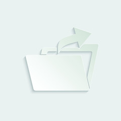 Poster - paper folder icon -  vector