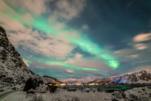 Nothern Lights Over Lofoten Island, Norway
